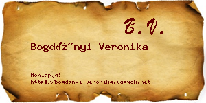 Bogdányi Veronika névjegykártya