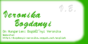 veronika bogdanyi business card